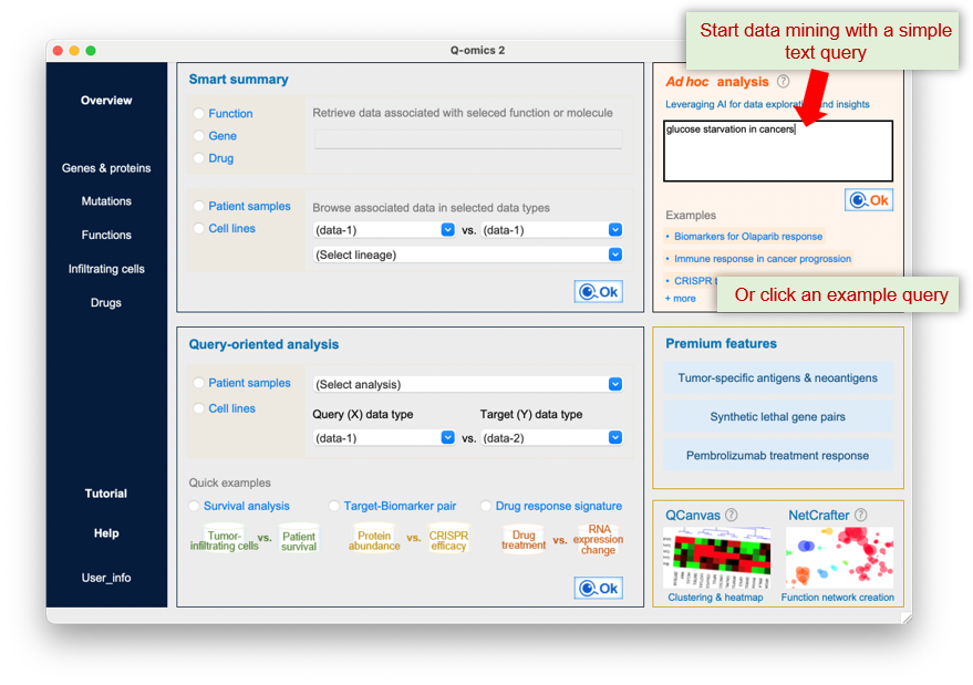 Q omics help ai assisted ad hoc analysis